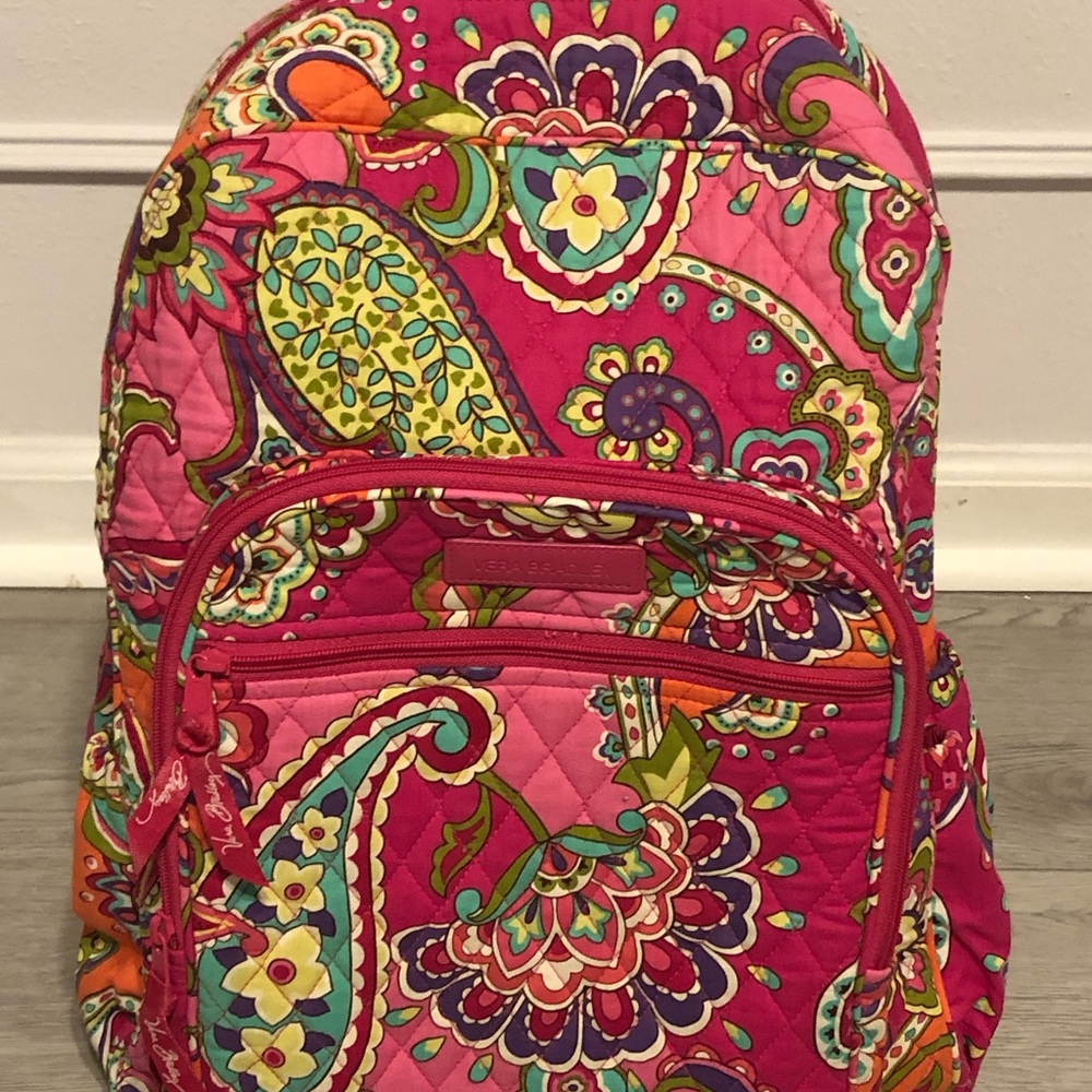 Authentic Pink/Floral Vera Bradley XL Backpack